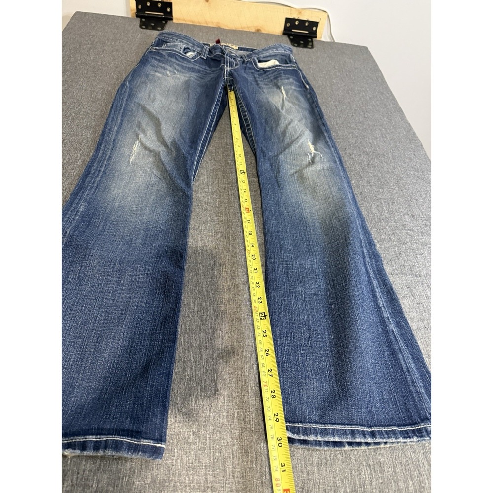 BKE Buckle Kate Stretch Distressed Bedazzled Pockets Low Rise Women Jeans Sz 28 - Picture 6 of 16